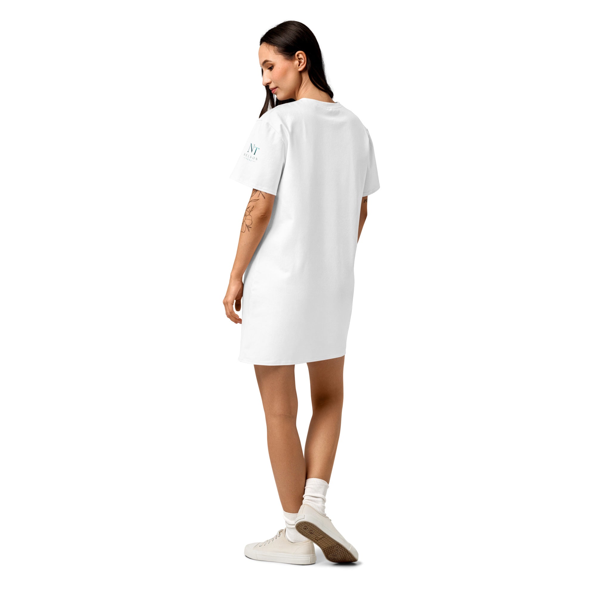 Cotton t-shirt dress – Nelson Teal